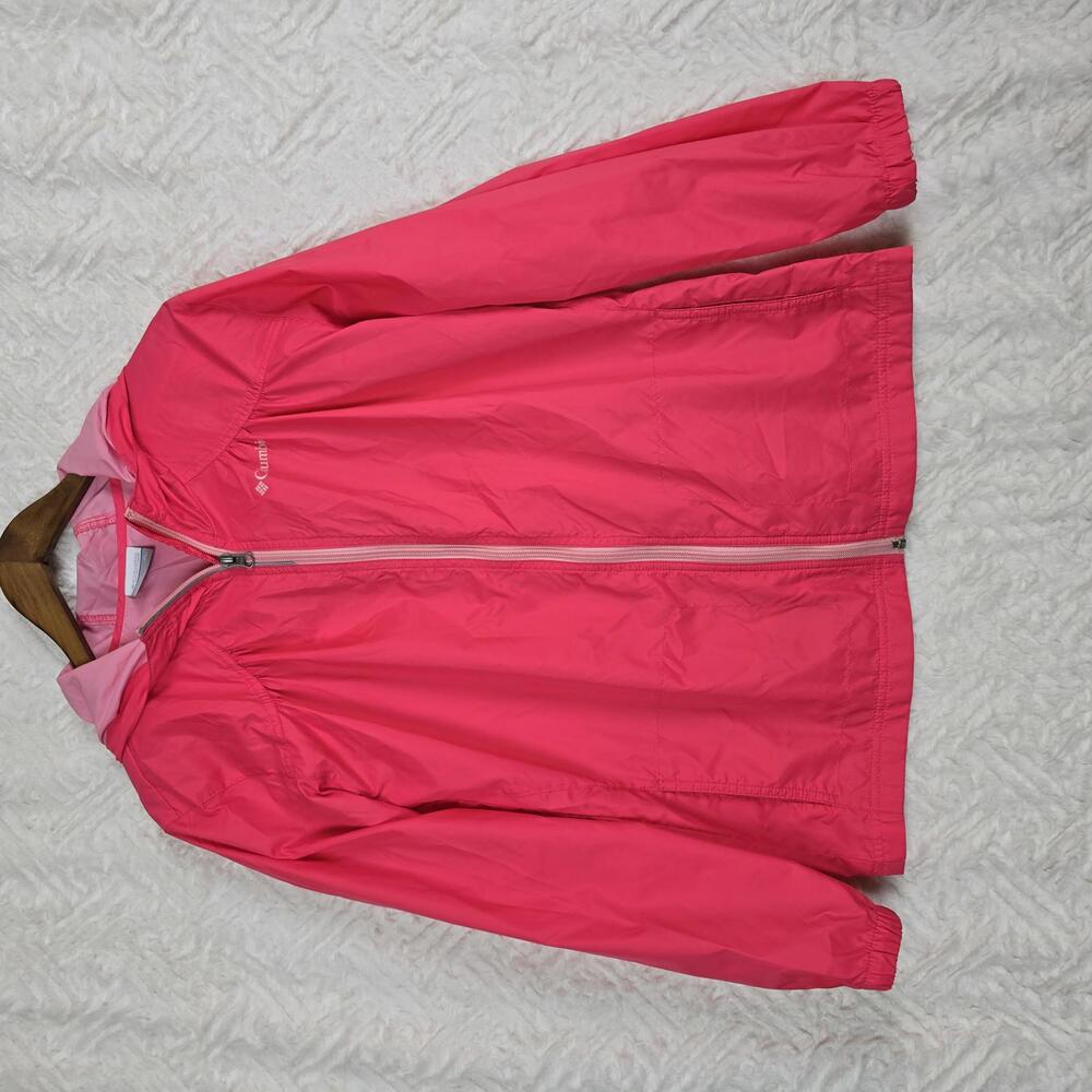 Columbia Lightweight Pink Hooded Jacket  kids XL/ Woman's SIZE XS